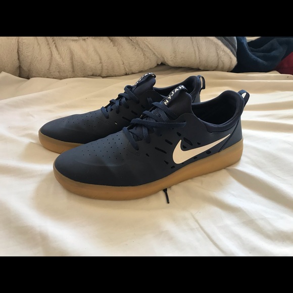 nike sb nyjah blue & gum skate shoes